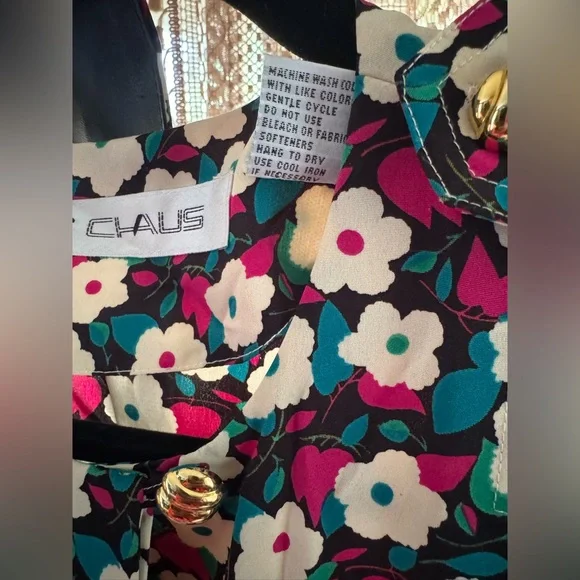 VTG Chaus Dress with original belt! - Picture 3 of 5